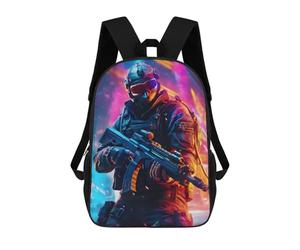 sinyumoney Future Soldier with High-Tech Gear Mochila Infantil, Mochila Escolar Infantil, Mochilas Escolares Impresas En 3D Para Niños Y Estudiantes Adolescentes 17inch