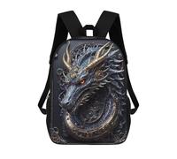 sinyumoney Futuristic Dragon Emperor Mochila De Moda Para Papelería, Impermeable, Informal, Para Hombres, Mujeres Y Adolescentes 17inch