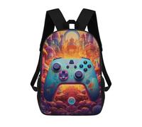 sinyumoney Futuristic Gaming Controller Artwork Mochila Escolar Infantil Con Impresión 3D, Mochila Escolar Informal Para Niños De Primaria Y Secundaria 17inch