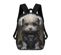 sinyumoney Futuristic Maltese Dog Art - Sci-Fi Canine Illustration for Pet Lovers Mochila Ligera Para Aeropuerto, Estudiantes Universitarios, Niñas, Niños Y Adolescentes 17inch