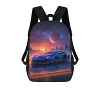 sinyumoney Futuristic Sports Car in Space Mochila Escolar Para Institutos De Secundaria Mochila Informal - Perfecta Para Viajes, Trabajo Y Uso Diario 17inch