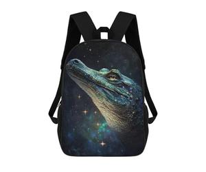 sinyumoney Galactic Alligator Art Print Mochilas Escolares De Moda Para Papelería, Impermeables, Informales, Para Hombres, Mujeres Y Adolescentes 17inch