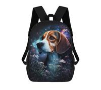 sinyumoney Galactic Beagle with Flowers -2 Mochila Escolar Impresa En 3D 17inch Mochilas De Moda Para Niños, Mochilas Escolares Para Niños De Primaria Y Secundaria