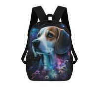 sinyumoney Galactic Beagle with Flowers Mochila Escolar Resistente Al Agua Para Ordenador Portátil Para La Escuela/trabajo/viajes 17inch