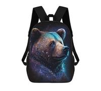 sinyumoney Galactic Bear Portrait -1 Mochila Escolar Infantil Impresa En 3D Para Niños, Mochila De Viaje De Alta Capacidad, Mochilas Para Libros De 17 Pulgadas Para Niños