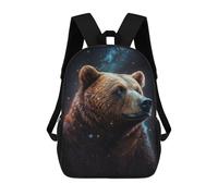 sinyumoney Galactic Bear Portrait -3 17inch Mochila Escolar Impresa En 3D Para Niños, Mochila Escolar Informal De Moda, Mochilas De Viaje Para Niños Y Estudiantes.