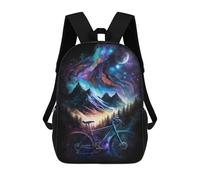 sinyumoney Galactic Bicycle Adventure -2 Mochilas Escolares Ligeras Para Aeropuerto, Estudiantes Universitarios, Mochila Para Acampar, Aventuras Al Aire Libre Y Viajes Diarios 17inch