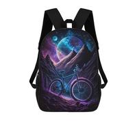 sinyumoney Galactic Bicycle Adventure -3 Mochila Escolar Grande Resistente Al Agua Para Portátil Para Niñas Y Adolescentes 17inch