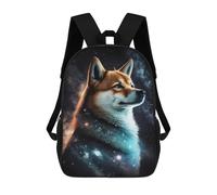 sinyumoney Galactic Canine Majesty -2 Mochila Escolar Infantil De 17 Pulgadas, Mochila Escolar Impresa En 3D Para Niños De Primaria Y Secundaria
