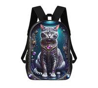 sinyumoney Galactic Cat Chronicles Mochila Infantil, Mochila Escolar Para Niños, Mochila Escolar Infantil Con Estampado 3D De Dibujos Animados, Mochila De Gran Capacidad Para Niños Y Niñas 17inch