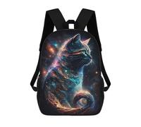 sinyumoney Galactic Cat Dreamscape -4 Mochilas Impresas En 3D Para Niños, Mochila Escolar, Mochila Informal Para Exteriores, Mochila Informal De Moda Para Niños, Lindas Bolsas De Viaje 17inch