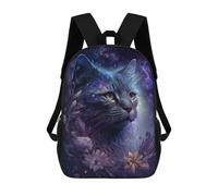 sinyumoney Galactic Cat Fantasy Artwork -1 Mochila Escolar Infantil De 17 Pulgadas Con Estampado 3D De Películas De Anime Para Niños, Mochila De Viaje, Mochila Escolar Infantil