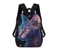 sinyumoney Galactic Cat Portrait Mochila Escolar Impresa En 3D Para Niños, Mochila Escolar, Mochilas De Viaje, Bolso Informal De Moda Para Niños Y Estudiantes 17inch