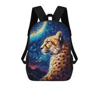 sinyumoney Galactic Cheetah Majesty Mochilas Impresas En 3D Para Niños 17inch Mochilas De Moda Informales Para El Día A Día, Bolsas De Viaje, Mochilas Informales Para Exteriores Para Niños Y Niñas