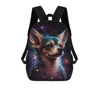 sinyumoney Galactic Chihuahua Art Print -4 Mochila Escolar, Mochila De Día, Mochila De Negocios, Mochila Impermeable Para Libros Para Niñas, Niños Y Adolescentes 17inch