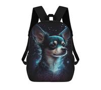 sinyumoney Galactic Chihuahua Art Print Mochilas Escolares De Moda Para Papelería, Impermeables, Informales, Para Hombres, Mujeres Y Adolescentes 17inch
