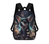 sinyumoney Galactic Chihuahua Dreamscape Mochila Escolar Infantil De 17 Pulgadas, Mochila Escolar Impresa En 3D Para Niños De Primaria Y Secundaria