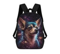 sinyumoney Galactic Chihuahua Portrait -1 Mochila Escolar Ligera Para Aeropuerto, Estudiantes Universitarios, Mochila Para Niños/niñas/adolescentes 17inch