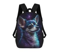 sinyumoney Galactic Chihuahua Portrait -2 Mochila Escolar Infantil De 17 Pulgadas Con Estampado 3D, Mochila Moderna Para Niños, Mochilas De Viaje, Bolsas Para Libros, Mochila Escolar Infantil