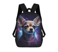 sinyumoney Galactic Chihuahua Portrait -3 Mochila Escolar, Bolso De Negocios, Bolso Para Portátil Resistente Para Niñas Y Adolescentes 17inch
