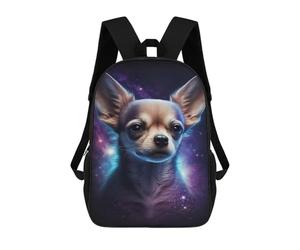 sinyumoney Galactic Chihuahua Portrait -3 Mochila Escolar, Bolso De Negocios, Bolso Para Portátil Resistente Para Niñas Y Adolescentes 17inch