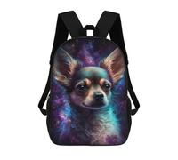 sinyumoney Galactic Chihuahua Portrait -4 Mochila Infantil De 17 Pulgadas, Mochila Escolar Con Estampado 3D De Dibujos Animados Para Niños Y Adolescentes.