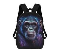 sinyumoney Galactic Chimpanzee Portrait-1 Mochilas Infantiles Mochila Escolar Impresa En 3D Para Niños Mochilas De Viaje Bolsas Para Libros Para Niños 17inch Mochila Escolar