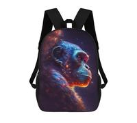 sinyumoney Galactic Chimpanzee Portrait 17inch Mochila Escolar Impresa En 3D Para Niños, Mochila Escolar Informal De Moda, Mochilas De Viaje Para Niños Y Estudiantes.