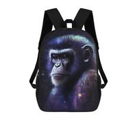 sinyumoney Galactic Chimpanzee Portrait-6 Mochilas Infantiles Impresas En 3D De 17 Pulgadas. Mochila Escolar Informal Impresa En 3D Para Niños De Primaria Y Secundaria.