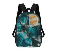 sinyumoney Galactic Cityscape Future Urban Fantasy Mochila Escolar Mochila De Día Mochila De Negocios Mochila Impermeable Para Libros Para La Escuela/trabajo/viajes 17inch