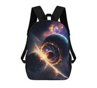 sinyumoney Galactic Collision Cosmic Dance of Planets Mochila Infantil, Mochila Escolar Impresa En 3D, Mochila Para Niños Y Niñas, Mochila Escolar Ajustable Para La Escuela Primaria 17inch