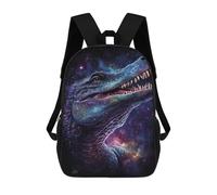 sinyumoney Galactic Crocodile Art Print-1 Mochilas Infantiles Mochila Escolar Impresa En 3D Para Niños Mochilas De Viaje Bolsas Para Libros Para Niños 17inch Mochila Escolar