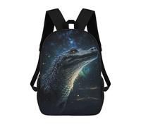 sinyumoney Galactic Crocodile Art Print-11 Mochilas Infantiles Mochila Escolar Impresa En 3D Para Niños Mochilas De Viaje Bolsas Para Libros Para Niños 17inch Mochila Escolar