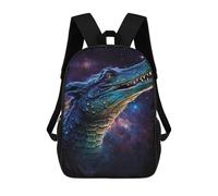 sinyumoney Galactic Crocodile Art Print-7 Mochilas De 17 Pulgadas Para Niños, Mochilas Escolares Impresas En 3D Para Estudiantes De Primaria Y Secundaria, Para Niños Y Niñas.