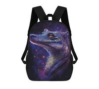 sinyumoney Galactic Crocodile Art Print-8 Mochilas Infantiles Mochila Escolar Impresa En 3D Para Niños Mochilas De Viaje Bolsas Para Libros Para Niños 17inch Mochila Escolar