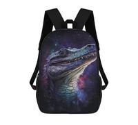 sinyumoney Galactic Crocodile Art Print Mochilas Infantiles Impresas En 3D Para Niños. Mochilas De Viaje De Moda Para Niños. Mochila Escolar Para Estudiantes De Primaria Y Secundaria.