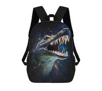 sinyumoney Galactic Crocodile Head-2 Mochila Escolar Impresa En 3D 17inch Mochilas De Moda Para Niños, Mochilas Escolares Para Niños De Primaria Y Secundaria