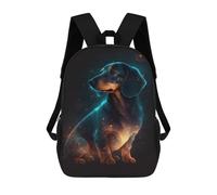 sinyumoney Galactic Dachshund Cosmic Companion 17inch Mochilas Escolares Impresas En 3D, Mochilas Escolares De Moda Para Niños De Primaria Y Secundaria