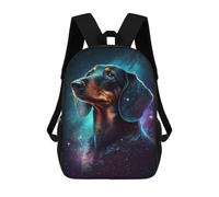 sinyumoney Galactic Dachshund Portrait -15 Mochilas Para Niños 17inch Mochila Escolar Mochila Escolar Impresa En 3D Para Niños De Primaria Y Secundaria
