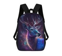 sinyumoney Galactic Deer Art Print-11 Mochila Escolar Infantil De 17 Pulgadas Con Estampado 3D, Mochila Moderna Para Niños, Mochilas De Viaje, Bolsas Para Libros, Mochila Escolar Infantil