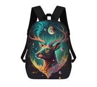sinyumoney Galactic Deer Dreamscape Mochila Escolar Infantil Impresa En 3D Para Niños, Mochilas De Viaje De Alta Capacidad, Bolsas Para Libros, Mochila Escolar Infantil 17inch