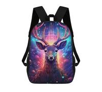 sinyumoney Galactic Deer Majesty -4 Mochila Infantil, Mochila Escolar De Gran Capacidad Para Estudiantes, Mochila Para Libros, Mochila Para Niños, Niñas, Adultos Y Adolescentes 17inch