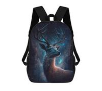 sinyumoney Galactic Deer Majesty Mochila Escolar Infantil Impresa En 3D Para Niños, Mochila De Viaje De Alta Capacidad, Mochilas Para Libros De 17 Pulgadas Para Niños