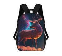 sinyumoney Galactic Deer Majesty Mochilas Impresas En 3D Para Niños, Mochila Escolar, Mochila Informal Para Exteriores, Mochila Informal De Moda Para Niños, Lindas Bolsas De Viaje 17inch