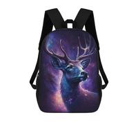sinyumoney Galactic Deer Portrait-7 Mochila Escolar Impresa En 3D 17inch Mochila Escolar Infantil Mochilas De Viaje Mochila Informal De Moda Para Niños Y Estudiantes