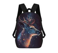 sinyumoney Galactic Deer Profile-3 Mochila Escolar, Mochila De Negocios, Mochila Impermeable Para Libros, Para Acampar, Aventuras Al Aire Libre Y Viajes Diarios 17inch