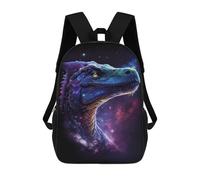 sinyumoney Galactic Dinosaur Head Mochila Escolar Infantil De 17 Pulgadas, Impresa En 3D, Estilo Casual, Para Niños, Ideal Para Viajes, Como Mochila Escolar O Para Llevar Libros.