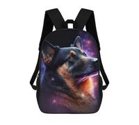 sinyumoney Galactic Dog Portrait -1 Mochila Escolar Infantil De 17 Pulgadas Con Estampado 3D De Películas De Anime Para Niños, Mochila De Viaje, Mochila Escolar Infantil