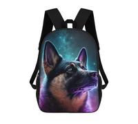 sinyumoney Galactic Dog Portrait -2 Mochila Escolar Impresa En 3D 17inch Mochila Escolar Infantil Mochilas De Viaje Mochila Informal De Moda Para Niños Y Estudiantes