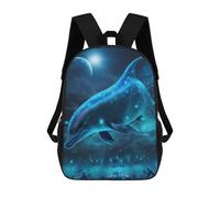 sinyumoney Galactic Dolphin Journey Mochila Escolar Informal Para El Día A Día, Ideal Para El Trabajo, El Colegio, El Camping, Las Aventuras Al Aire Libre Y Los Viajes Diarios 17inch